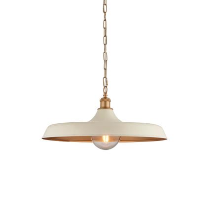 Endon 99999 - Lustre suspendu avec chaîne SABIAN 1xE27/10W/230V crème/doré