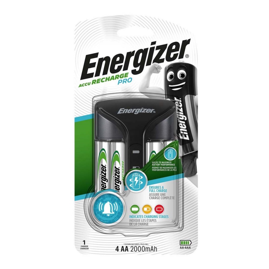 Energizer - Chargeur de pile NiMH 7W/4xAA/AAA 2000mAh 230V