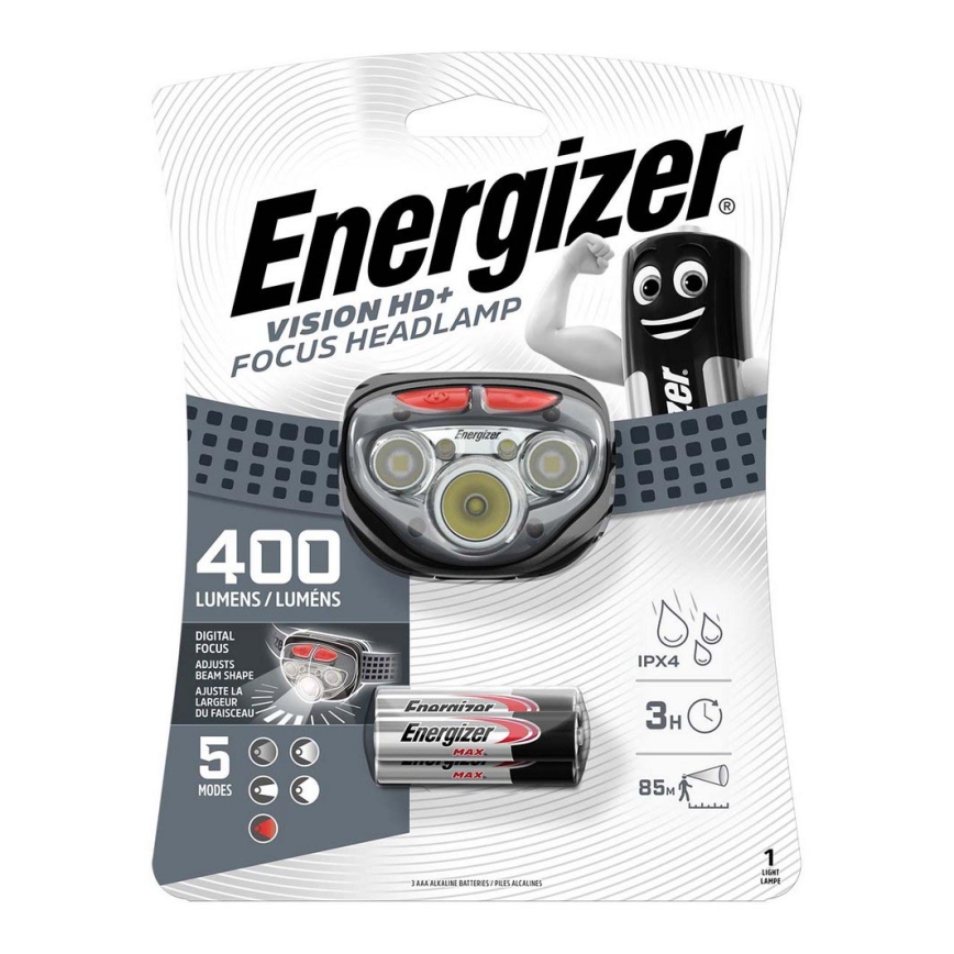 Energizer - Lampe frontale avec lumière rouge LED/3xAAA IPX4