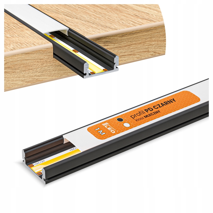 KIT 1x ruban LED MYLIVING LIGHTSTRIP LED/22W/230V 5 m + 5x profil encastrable 1 m noir/blanc