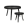 Ensemble de 2 tables basses VERDE Ø 60 et 38 cm, noires