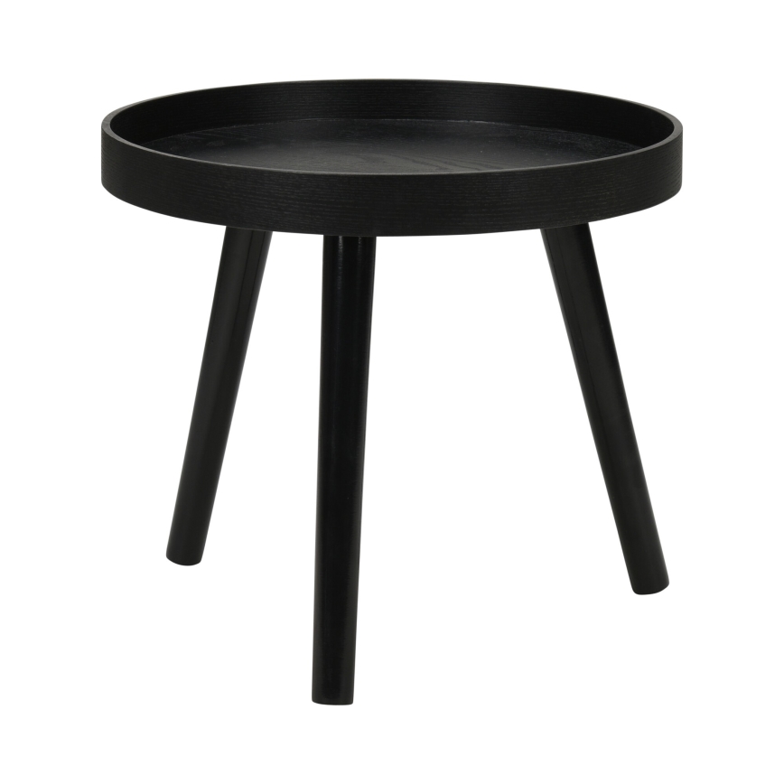 Ensemble de 2 tables basses VERDE Ø 60 et 38 cm, noires