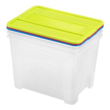 ENSEMBLE DE 3 boîtes de rangement TEX BOX 21 l
