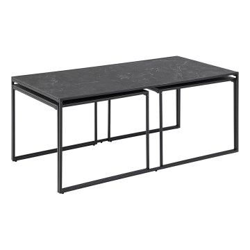 Ensemble de 3 tables basses ALMA anthracite