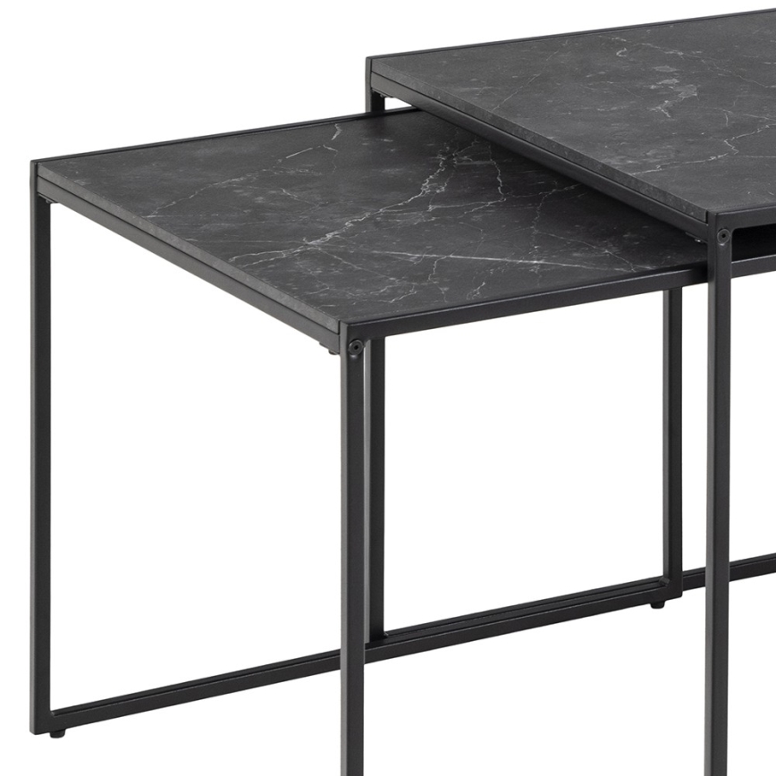 Ensemble de 3 tables basses ALMA anthracite