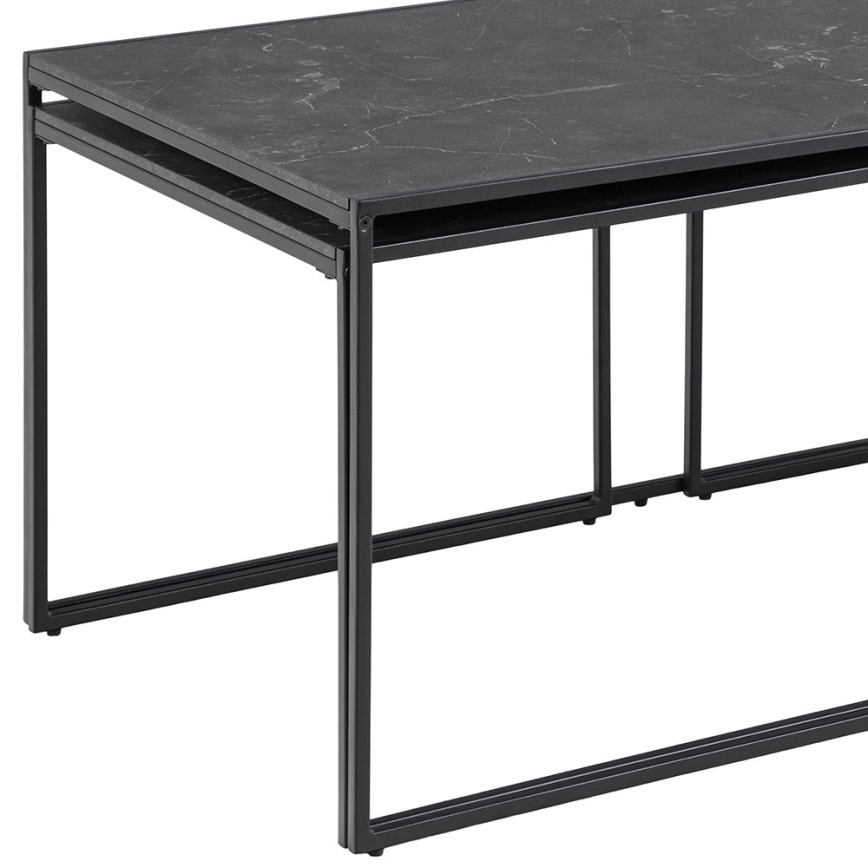 Ensemble de 3 tables basses ALMA anthracite