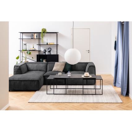 Ensemble de 3 tables basses ALMA anthracite