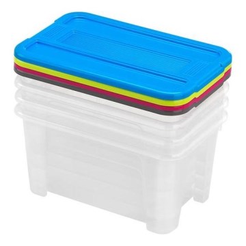ENSEMBLE DE 4 boîtes de rangement TEX BOX 4,5 l