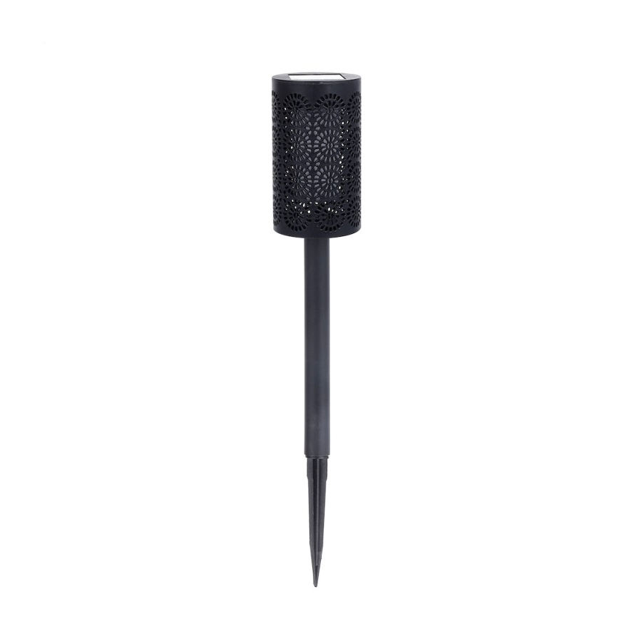 Ensemble de 4 lampes solaires LED DECOR, 1,2 V, 150 mAh, 3000 K (blanc chaud), 39 cm, IP44, noir