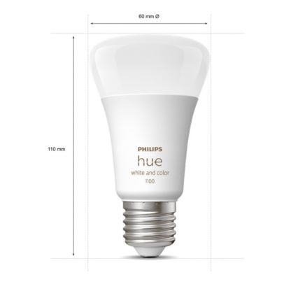 Ensemble de base Philips Hue WHITE AND COLOR AMBIANCE 2xE27/9W/230V 2000-6500K + appareil d'interconnexion