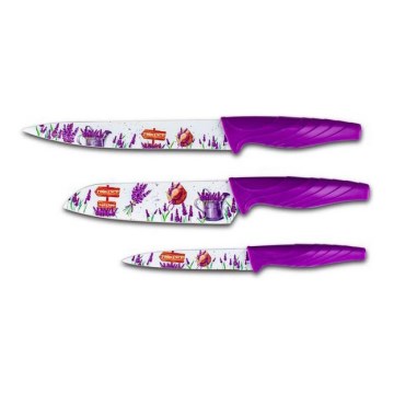 Ensemble de couteaux de cuisine LAVANDE, 3 pièces, violet