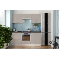 Ensemble de cuisine CELESTE 180 cm laqué taupe brillant
