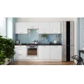 Ensemble de cuisine CELESTE 240 cm, blanc laqué brillant