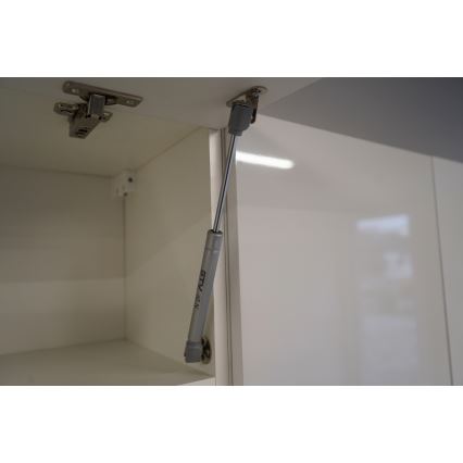 Ensemble de cuisine CELESTE 240 cm, blanc laqué brillant