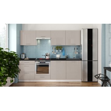 Ensemble de cuisine CELESTE 240 cm, taupe laqué