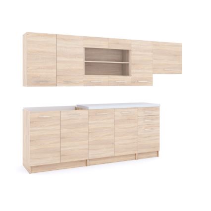 Ensemble de cuisine MARISA 260 cm, chêne Sonoma