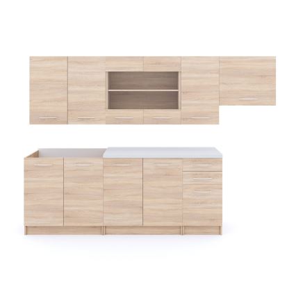 Ensemble de cuisine MARISA 260 cm, chêne Sonoma