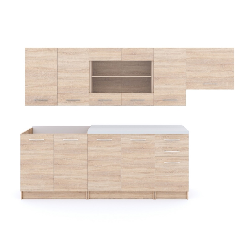 Ensemble de cuisine MARISA 260 cm, chêne Sonoma