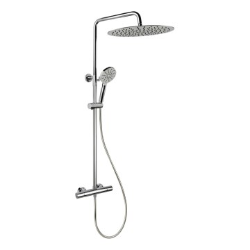 Ensemble de douche avec mitigeur thermostatique DRAGOR chrome brillant