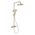 Ensemble de douche avec mitigeur thermostatique DRAGOR, laiton poli