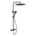 Ensemble de douche avec mitigeur thermostatique DRAGOR, noir mat