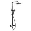Ensemble de douche DRAGOR avec mitigeur thermostatique, finition noir mat