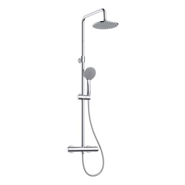 Ensemble de douche HOUSTON avec mitigeur, finition chrome brillant