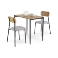 Ensemble de repas NANDO 84x54 cm gris/marron/noir