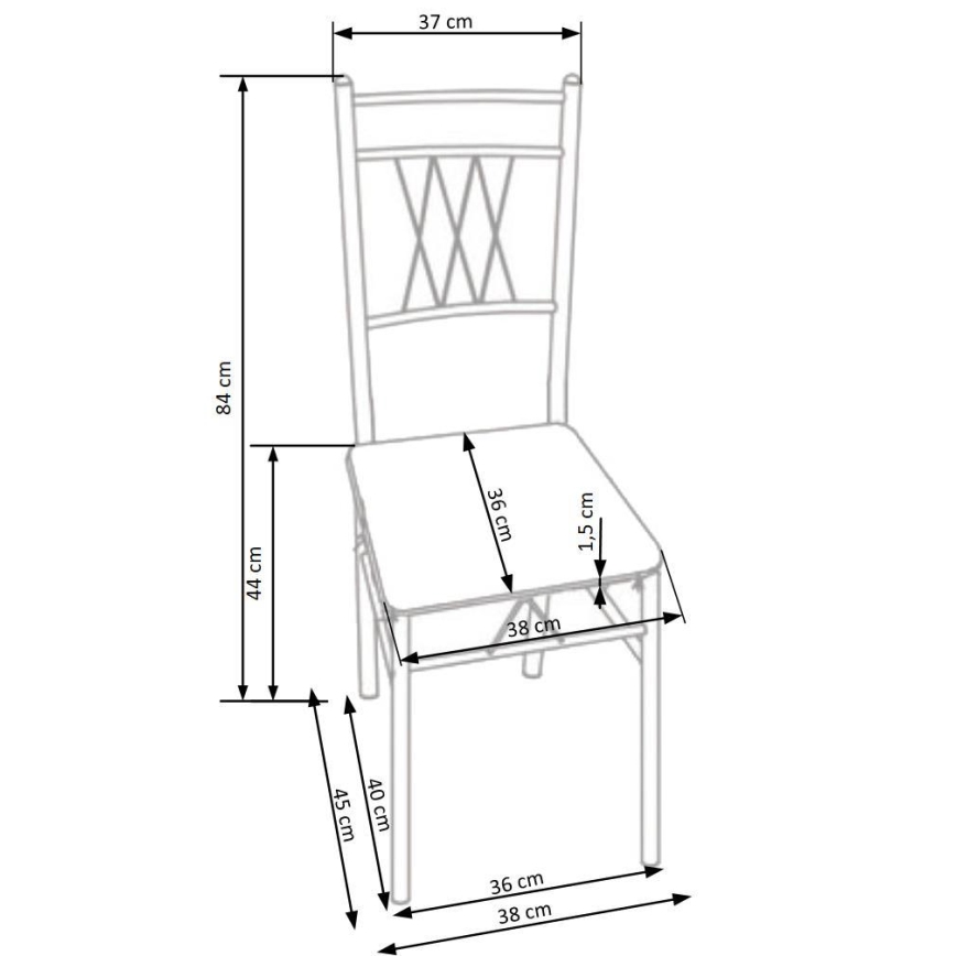 Ensemble de salle à manger FAUST métal/chêne Sonoma