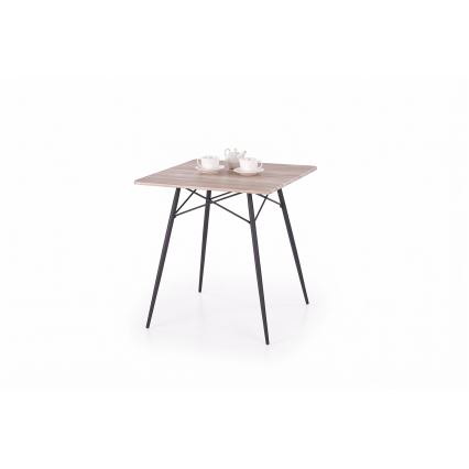 Ensemble de salle à manger KABIR 70x70 cm chêne/noir
