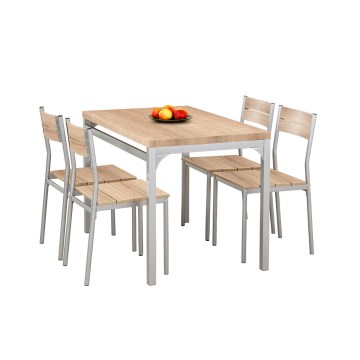 Ensemble de salle à manger MALCOLM 110x70 cm métal/chêne sonoma