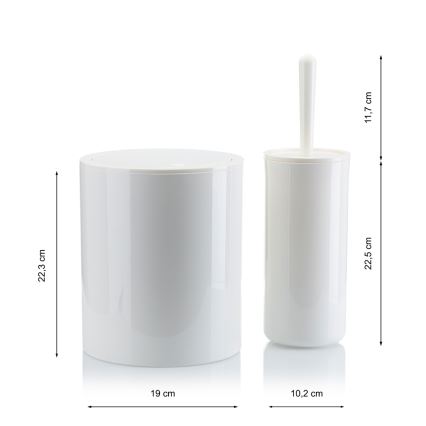 Ensemble de salle de bain CARMEN 5 pce blanc