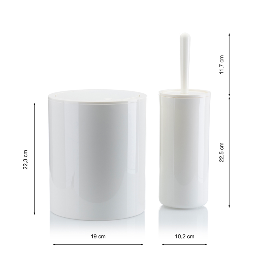 Ensemble de salle de bain CARMEN 5 pce blanc