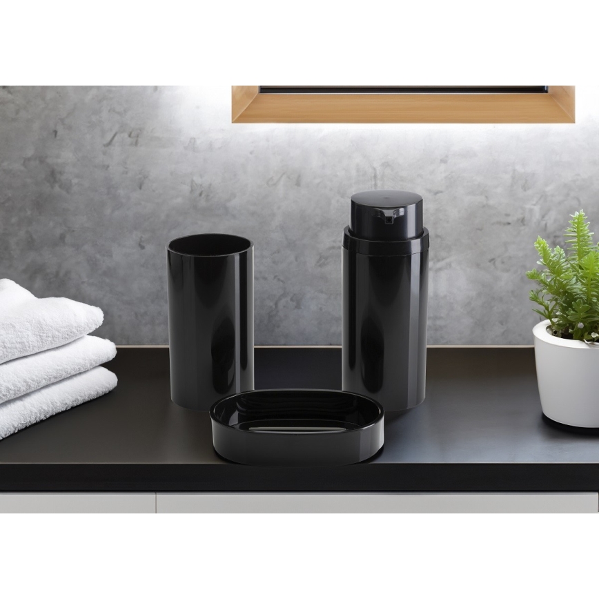 Ensemble de salle de bain CARMEN 5 pce noir