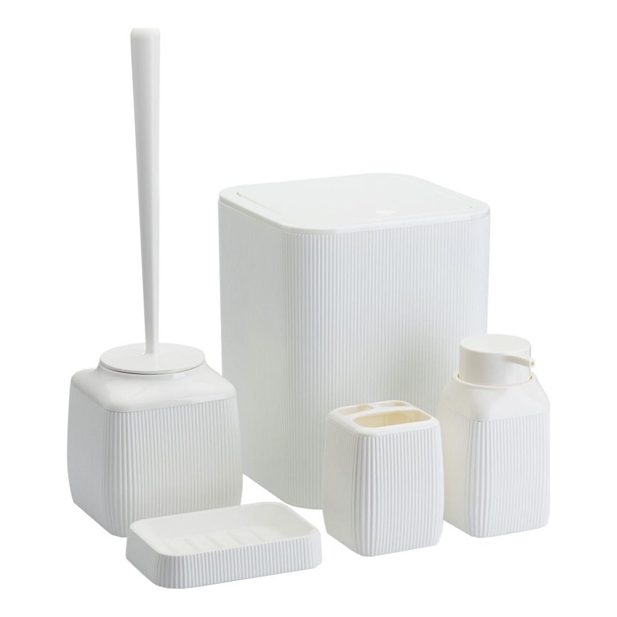 Ensemble de salle de bain CRYSTAL 5 pce blanc