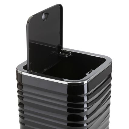 Ensemble de salle de bain WAVE 5 pce noir/chrome brillant
