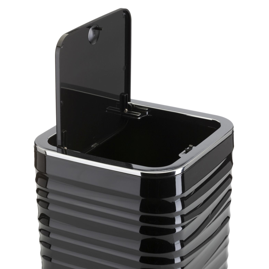Ensemble de salle de bain WAVE 5 pce noir/chrome brillant