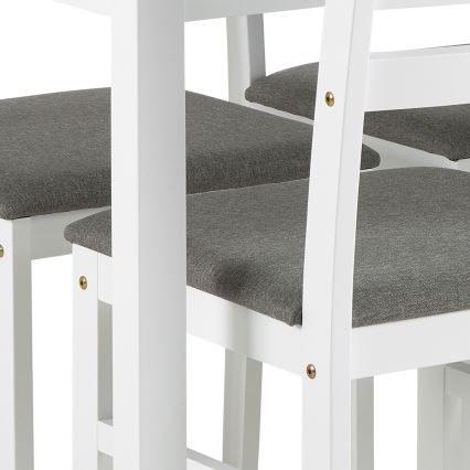 Ensemble de table et 4 chaises de salle à manger EMILY blanc