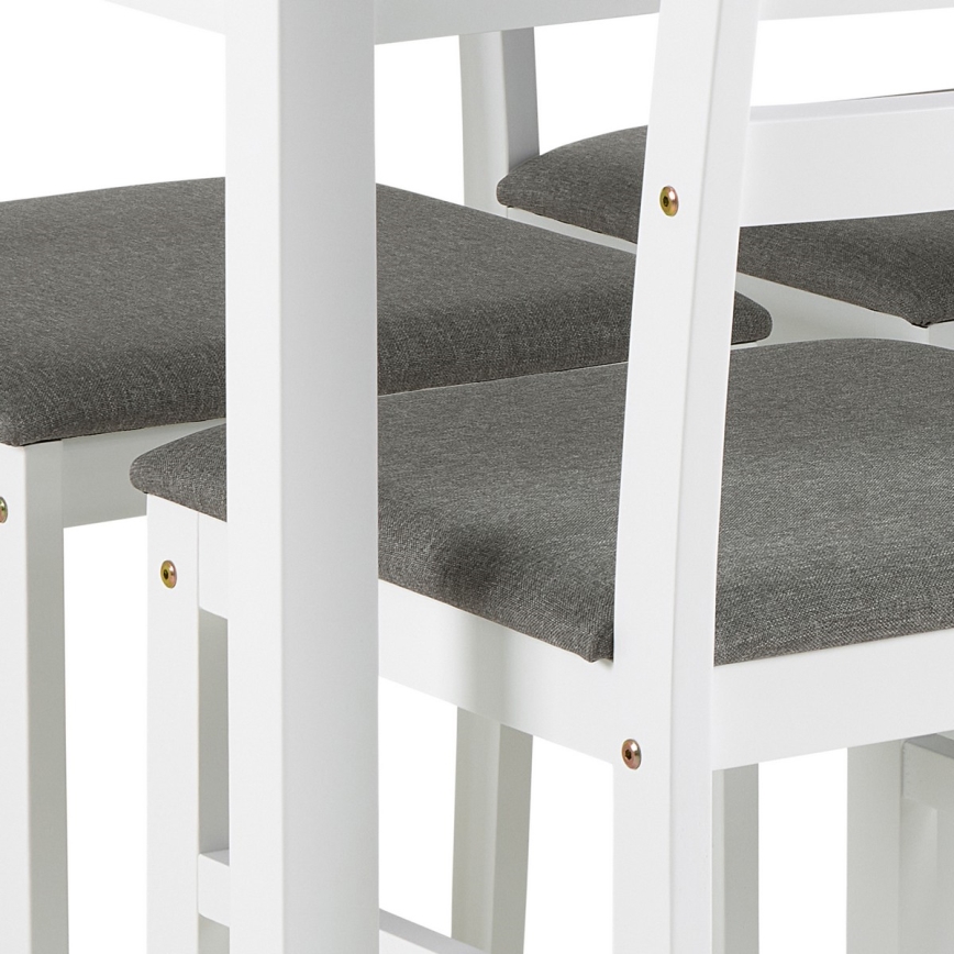 Ensemble de table et 4 chaises de salle à manger EMILY blanc