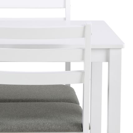 Ensemble de table et 4 chaises de salle à manger EMILY blanc