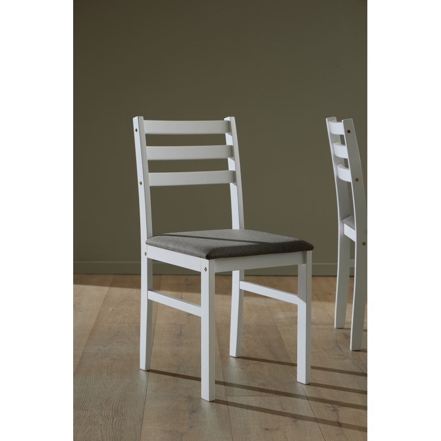 Ensemble de table et 4 chaises de salle à manger EMILY blanc