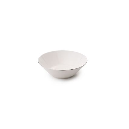 Ensemble de vaisselle 18 pièces blanc/argenté/porcelaine