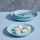Ensemble de vaisselle 18 pièces en porcelaine, coloris bleu