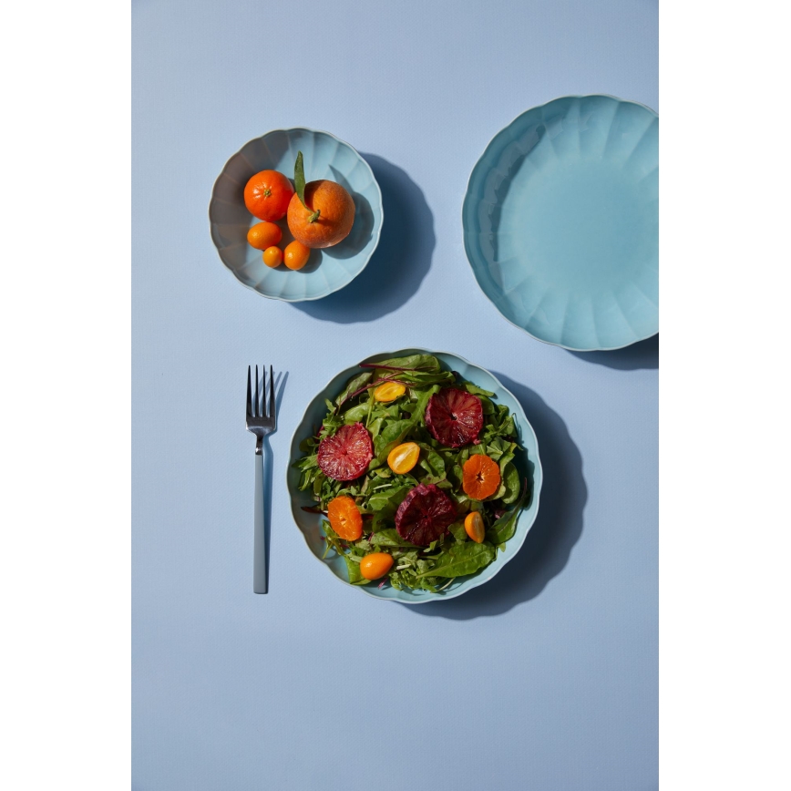 Ensemble de vaisselle 18 pièces en porcelaine, coloris bleu