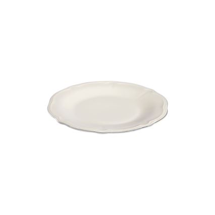 Ensemble de vaisselle 18 pièces, porcelaine crème/argent