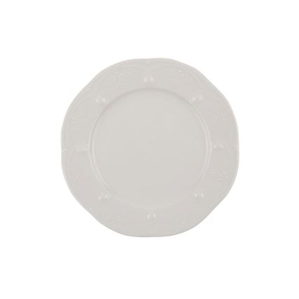 Ensemble de vaisselle 24 pièces crème/porcelaine