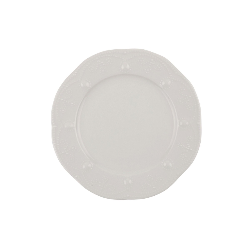 Ensemble de vaisselle 24 pièces crème/porcelaine