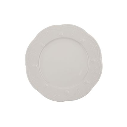 Ensemble de vaisselle 24 pièces crème/porcelaine