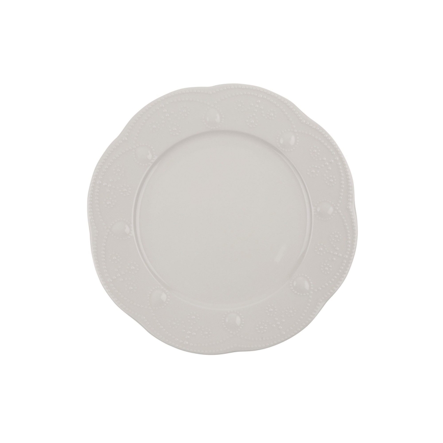 Ensemble de vaisselle 24 pièces crème/porcelaine