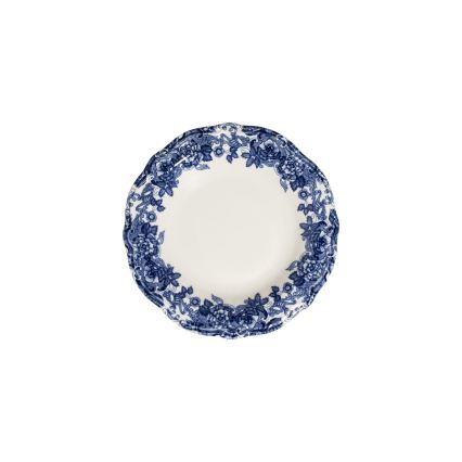 Ensemble de vaisselle 24 pièces en porcelaine, blanc/bleu